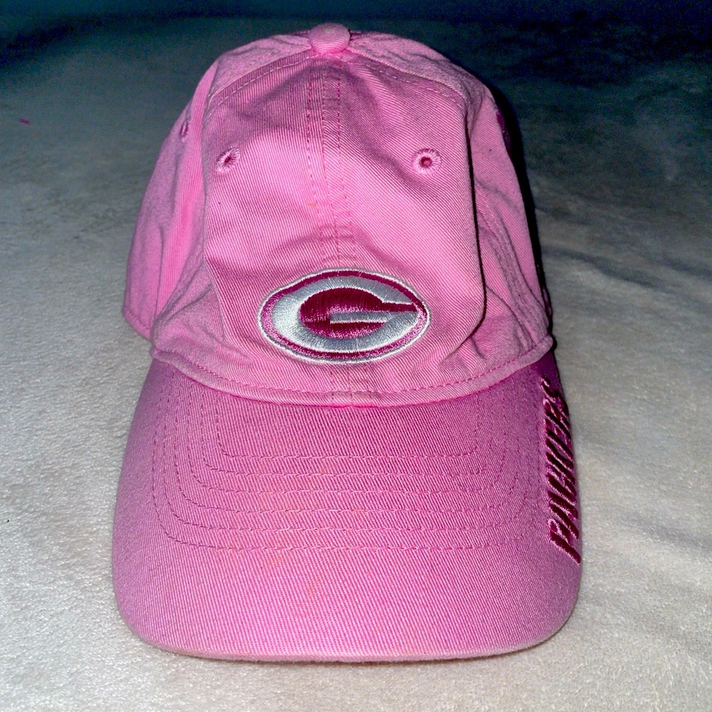 Green Bay Packers Reebok Womens Baseball Cap Pink 100% Cotton Hat One Size